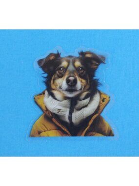 10/$10 Adorable Dogs Wearing Shirts Transparent Sticker 2.18" x 2" (H)